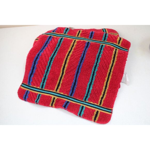 4 St Marys Washcloths Red Vintage Stripe 93374 Wash Clothes - Picture 4 of 8